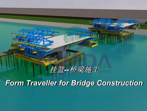 170T Form Traveller Adopts Balanced Cantilever  Conrtruction for Bridge Construction