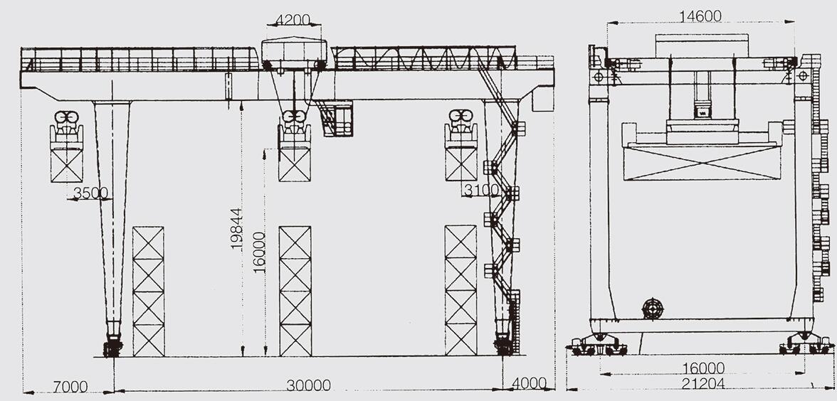 container gantry crane design