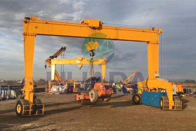 Straddle Carrier Load Test at Casting Yard